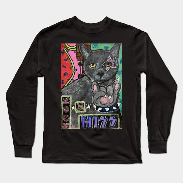 Rock n Hiss Long Sleeve T-Shirt by Artladyjen